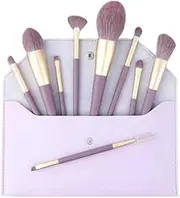 Makeup Brushes,Makeup Brush Set,9 PCS Travel Make Up Brush Kit,Cosmetic Brushes for Face Foundation Blush Eye Shadow with Storage bag(Purple)