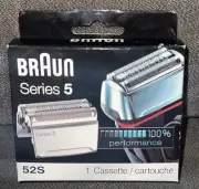 Braun 52S Series 5 Shaver Head Cassette Replacement Silver