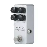 MOSKYAudio MINI C4 Compressor Guitar Effect Pedal True Bypass 4 Knobs Metal G9N3
