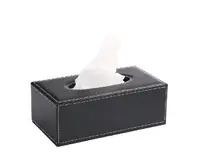 在飛比找松果購物優惠-面紙盒 皮革面紙盒 衛生紙盒 面紙套 紙巾盒 車用面紙盒 客
