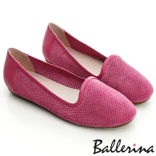 Ballerina-牛麂皮鏤空洞洞樂福豆豆鞋-紫【BD400231PE】