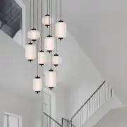 Torso LED Pendant Lamp 9Lt 50w in Black or Brass