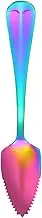 Grapefruit Serrated Stainless Steel Spoons - Watermelon-Shaped Round Handle Utensils - Ideal for Fruit Pureeing, Ice Cream Scooping & Mashing