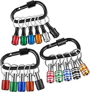 19Pcs 1/4 Inch Hex Shank Screwdriver Bit Holder Aluminum Alloy Extension Bar Keychain Screw Adapter Lightweight Keychain Bit Holder Drill Screw Adapter for Drills Screwdriver