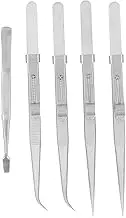 Stainless Steel Curved Straight Flat Tweezers Set for Electronics Jewelry Making Crafts Soldering