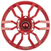 1x 10" Red Speaker Grill Cover / Built In Bullet Tweeter RGB LED Pro Audio