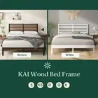Zinus Bed Frame Queen Double Single King Size Bamboo Metal Base Wood KAI