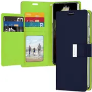 Goospery Samsung Galaxy S23+ Plus 5G Wallet Case Cover Extra Card Slot [Dark Blue]