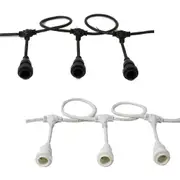Hannah Charming Festoon String Light - Black or White, 10 Light, PL0324
