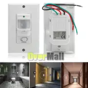 Auto On/Off Infrared PIR Occupancy Vacancy Motion Sensor Wall Light Lamp Switch