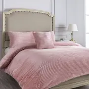 Georges Fine Linens Stella Pink Quilt Cover Set Super King