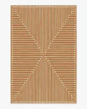 200' x 290' | Machine Washable Runner Rug | Kid & Pet Friendly | Indoor Rug | Jonathan Adler Inkdrop Copper Rug | Ruggable
