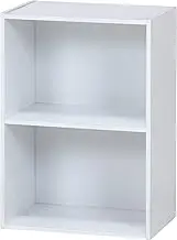 Fujiboeki 96502 Color Box, Bookshelf, 2 Tiers, Width 16.5 x Depth 11.4 x Height 23.6 inches (41.8 x 29 x 60 cm), White, Shelf, Storage Box, Assembly Product