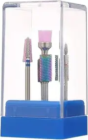 Labymos Tungsten Carbide Diamond Nail Drill Bits Set 7Pcs Mani Pedi Nail Art Tool for Nail Polish