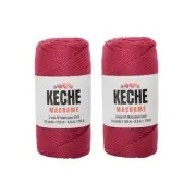 Macrame Cord | Macrame Supplies 3mm Polyester Macrame 2 SKEINS 113 - Claret Red
