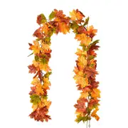 Catzon 2 Pcs Fall Garland Maple Leaf Hanging Vine for Thanksgiving Decor
