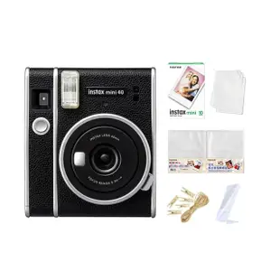 【FUJIFILM 富士】instax mini 40 拍立得相機 原廠公司貨(底片相冊麻繩...好禮組)