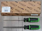VIM Tools 2pc 10" Round & Triangle Diamond File Set w/Ergonomic Handle #DFS100