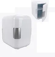 Mini Fridge 4L Portable Freezer AC/DC Powered Thermoelectric System Cooler and Warmer Low Noise Personal Fridge for Car Skin Care Cosmetics Food Bedroom Office Dorm (Color : Blue)