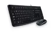 Logitech MK120 Keyboard Mouse Combo Quiet typing and Spill resistant High-definition optpical tracking Thin profile 3yr wty