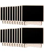 Wood Mini Chalkboards Signs with Support Easels, 20 Pack Wedding Anniversary