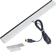 Wired Sensor Bar for Wii/Wii U Console Replacement Infrared IR Ray Motion Sensor Receiver with Adhesive Stand Plug & Play for Nintendo Wii Remote 6.36ft Cable, 9.4" Compact Design