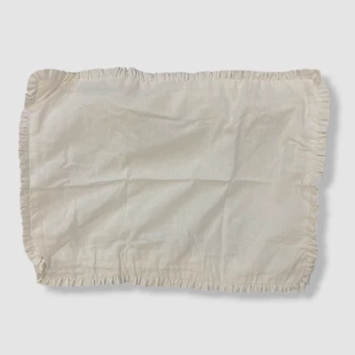 Legacy White Ruffle Edge Standard Rectangle Pillow Case | 20"L X 26"W