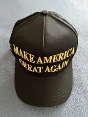 2024 DONALD TRUMP (DARK MAGA) MAKE AMERICA GREAT AGAIN (GOLD LETTERED) CAP