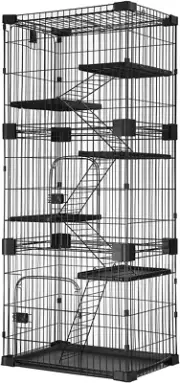 Petscene Wired Cat Cage Pet Crate Hutch Kennel House 5-Tier Kitten Playpen with