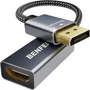 4K DisplayPort to HDMI Uni-Directional Adapter [Aluminum Shell, Nylon Braided]