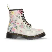Dr. Martens Women's 1460 Floral Mash Up Lace Up Boot - Parchment Beige NWB