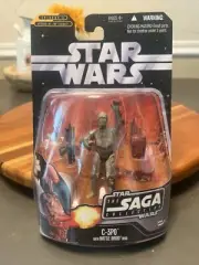 Star Wars Saga Collection C3PO Figure w/Battle Droid Head Attack of Clones