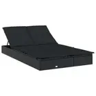 2-Person Outdoor Daybed Garden Patio Sun Lounger Bed Wicker Lounge Sofa Chair