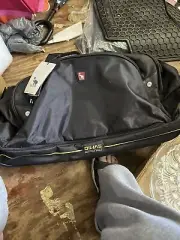 OIWAS Weekend Travel Roller Small Duffle Expandable Sport Bag Black