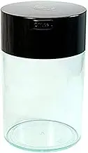 Tightpac America, Inc. CFV2-CBK Coffeevac 1 lb- The Ultimate Vacuum Sealed Coffee Container, Black Cap & Clear Body, 1.85-Liter/1.6-Quart