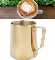 Frothing Pitcher - Milk Steaming Pitchers - Gold Stainless Steel Coffee Milk