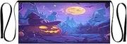[Joitme] Halloween Pumpkins Night Apron with Pockets for Women, Short Apron with Pockets, Aprons with Pockets, Halloween Pumpkins Night-2
