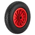 16" Flat Free Solid Tire Wheel 4.80/4.00-8 for Wheelbarrow Trolley Wagon Cart