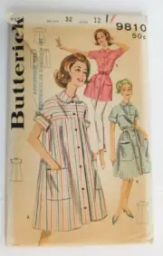 Butterick VTG 1960's Loungewear Robe Tunic Slim Pants pattern Size 12 Bust 32