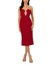 Liv Foster Plunging Midi Dress