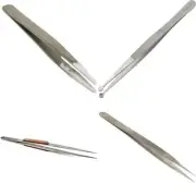 '8" Glass Bead Soft Tip Tweezer Set with Diamond Point - Jewelers Tool'