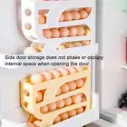 4 Tiers Egg Holder for Fridge Auto Rolling Fridge Egg Organizer Fridge Storage