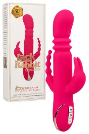 California Exotic Jack Rabbit Triple Fantasy 9.5" Heated Rabbit Vibrator