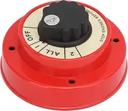 Marine Battery Switch Dual Selector 4 Way Medium Duty Yellow Panel Plastic Metal for Boat Power Management