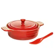 NEW Chasseur La Cuisson Camembert Baker & Cheese Spreader Red