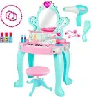 Play Vanity Sets for Girls | Toddler Makeup Vanity Playset with Mirror and Makeu