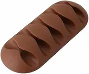 1x Cable Clips Management Holder Tidy Cord Wire Organizer Lead Adhesive Clamp (Brown)