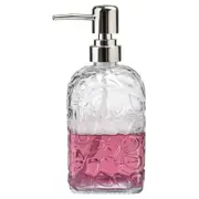 Circleware - Vintage Retro Pebble Square Base Clear Glass Soap Pump 380ml