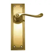 Superior Brass Heritage Door Lever Double Step Plate Passage Set