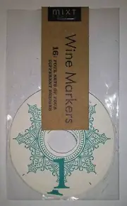 Crate & Barrel MIXT STUDIO 16 paper Wine Glass TAGS snowflakes HTF New USA NOS